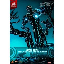 Hot Toys Iron Man 2 1/6 Figuur Neon Tech Iron Man Met Suit-Up Gantry 32 Cm -Goedkope Action figures winkel hot toys hot911740 iron man 2 1 6 figuur neon tech iron man met suit u 1