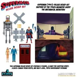 Mezco Toys Superman The Mechanical Monsters (1941) 5 Points Deluxe Box Set 10 Cm Actiefiguren