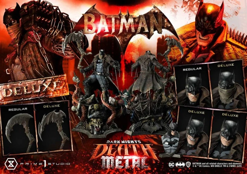 Prime 1 Studio Dark Knights: Metal Statuette 1/3 Death Metal Batman Deluxe Bonus Ver. 105cm 24 Prime 1 Studio Dark Knights: Metal Statuette 1/3 Death Metal Batman Deluxe Bonus Ver. 105cm - Afbeelding 22