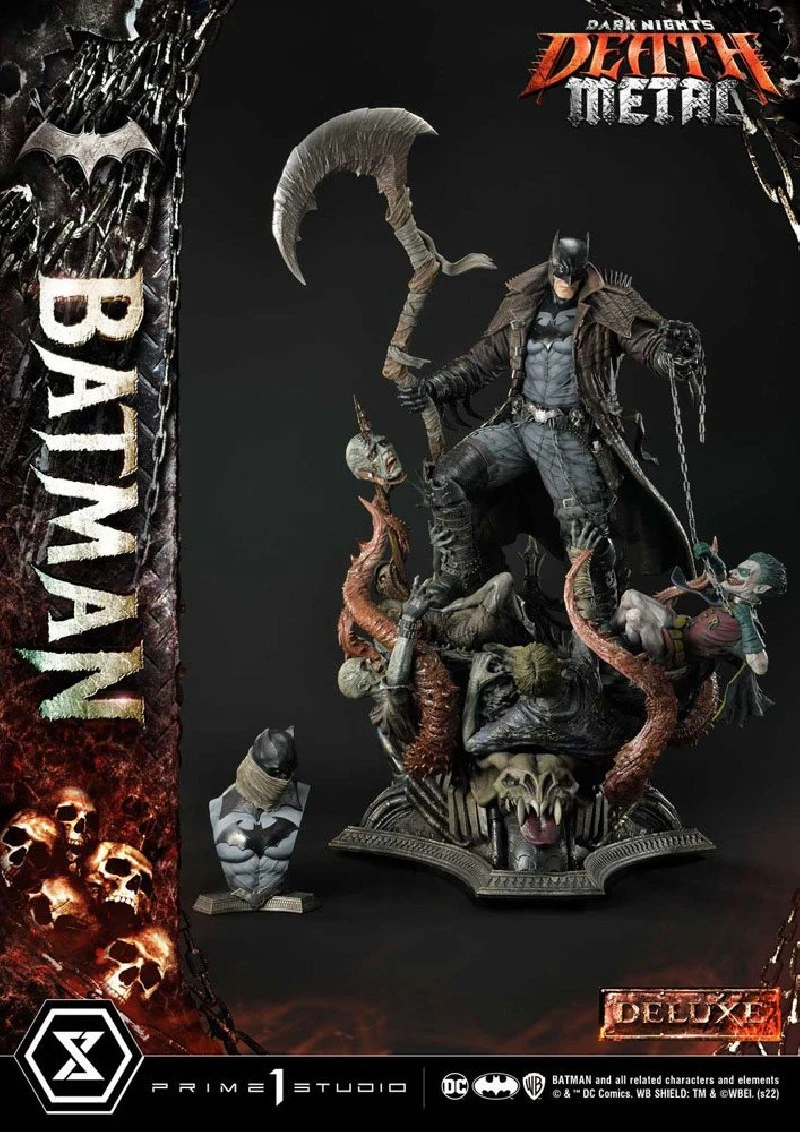 Prime 1 Studio Dark Knights: Metal Statuette 1/3 Death Metal Batman Deluxe Bonus Ver. 105cm 7 Prime 1 Studio Dark Knights: Metal Statuette 1/3 Death Metal Batman Deluxe Bonus Ver. 105cm - Afbeelding 5