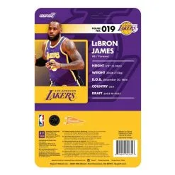 SUPER7 NBA Wave 3 LeBron James (Lakers) Reactiefiguur [Paars Statement] 10cm -Goedkope Action figures winkel super7 sup7 re nba3lal lja nba wave 3 lebron james lakers reactiefig 3