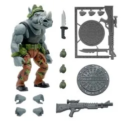 SUPER7 TMNT: Ultimates Wave 3 - Rocksteady 8 Inch Actiefiguur
